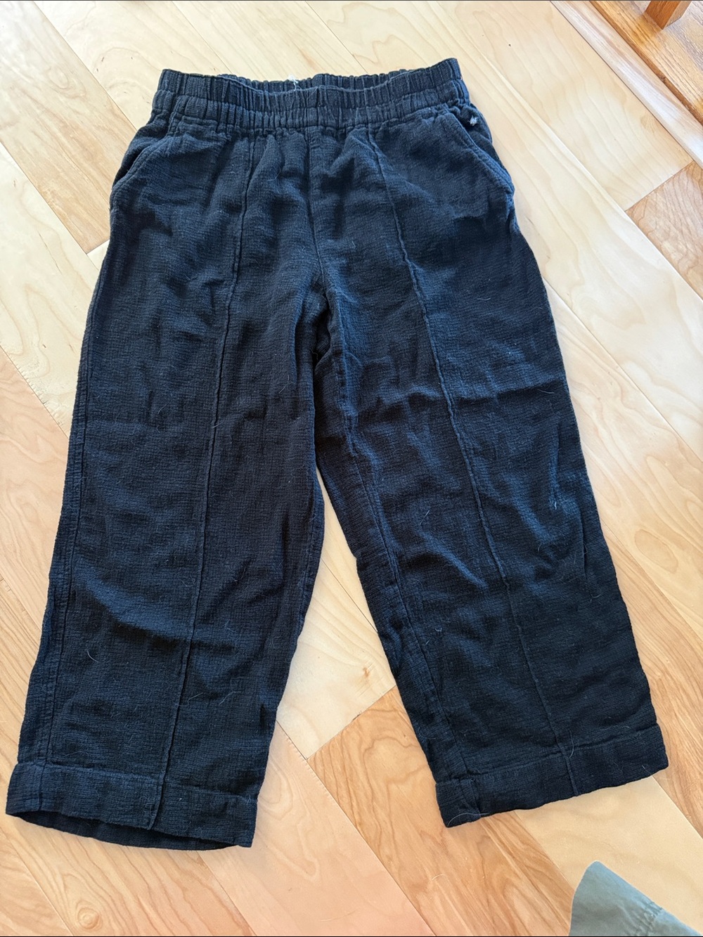 Madewell Black Elastic-Waist Casual Pants